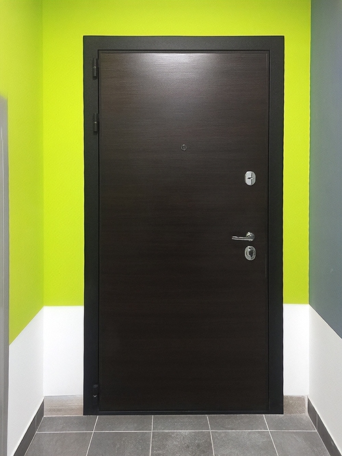Темно-коричневая дверь для квартиры
