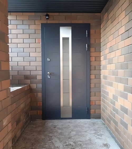 Порошковая дверь со стеклом