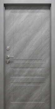 Стальная дверь с отделкой панелями МДФ «текстура камня»