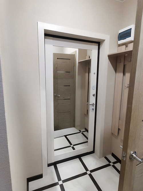 Дверь в квартиру с зеркалом внутри